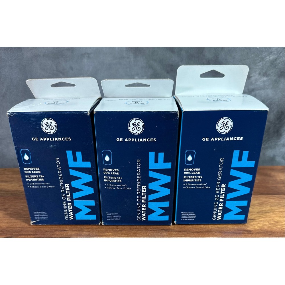 Lot of 3 GE MWF Refrigerator Water Filter Genuine SmartWater MWFP Replacement